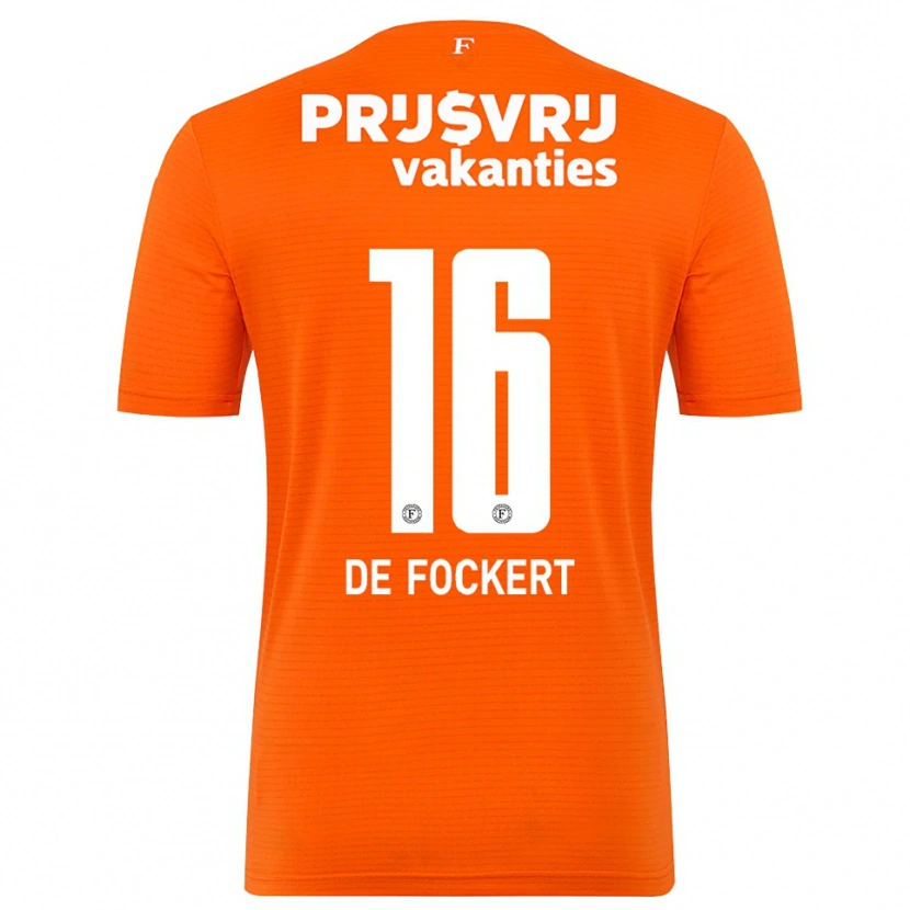 Danxen Criança Maarten de Fockert #16 Laranja Preto Camisola Guarda-Redes 2025/26 Camisa