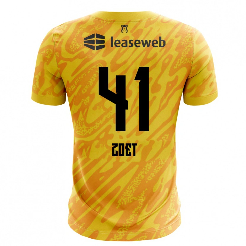 Danxen Criança Jeroen Zoet #41 Laranja Amarelo Preto Camisola Guarda-Redes 2025/26 Camisa