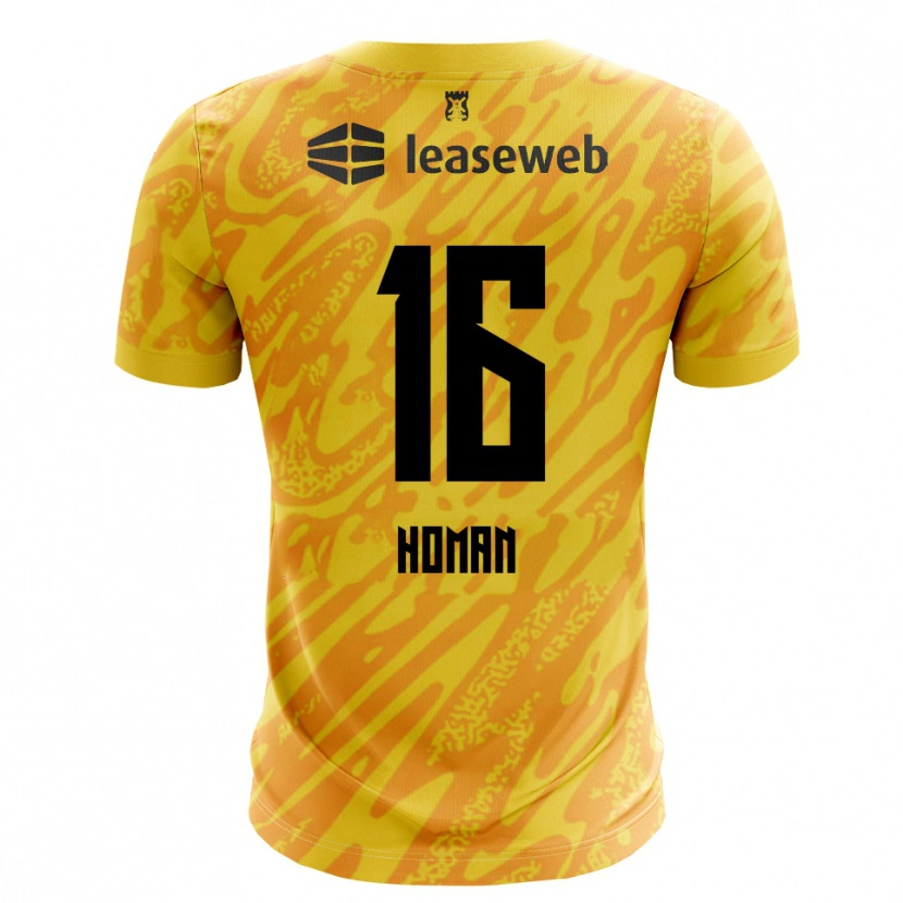 Danxen Criança Nick Homan #16 Laranja Amarelo Preto Camisola Guarda-Redes 2025/26 Camisa