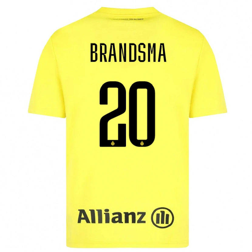 Danxen Criança Ilke Brandsma #20 Amarelo Preto Camisola Guarda-Redes 2025/26 Camisa