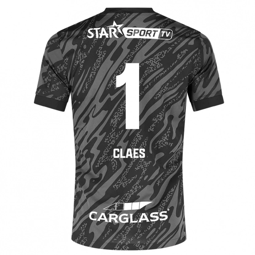 Danxen Criança Mirthe Claes #1 Cinza Escuro Preto Camisola Guarda-Redes 2025/26 Camisa