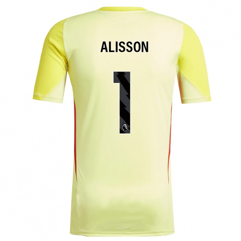 Danxen Criança Alisson #1 Amarelo Vermelho Camisola Guarda-Redes 2025/26 Camisa
