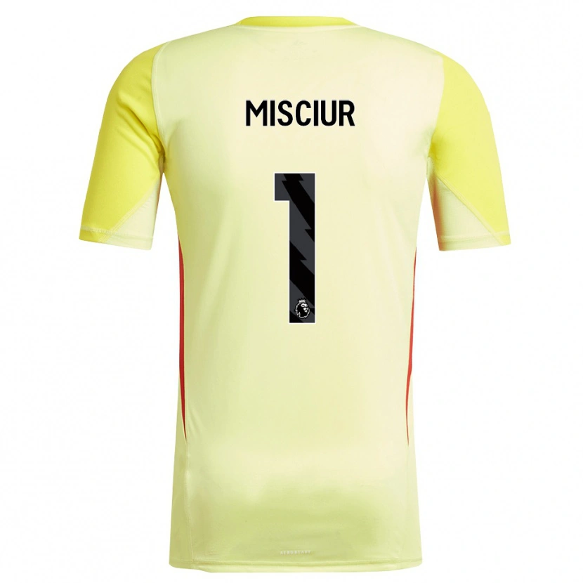 Danxen Criança Kornel Misciur #1 Amarelo Vermelho Camisola Guarda-Redes 2025/26 Camisa