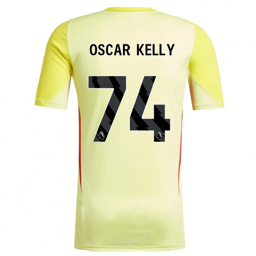 Danxen Criança Oscar Kelly #74 Amarelo Vermelho Camisola Guarda-Redes 2025/26 Camisa