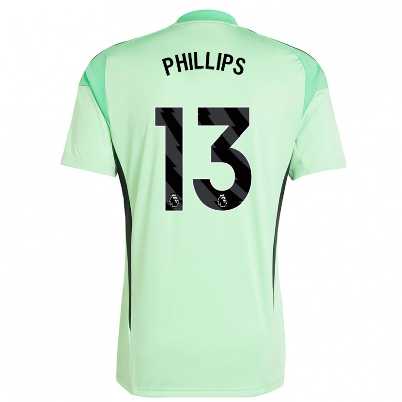 Danxen Criança Charlie Phillips #13 Verde Claro Preto Camisola Guarda-Redes 2025/26 Camisa