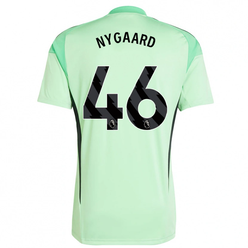 Danxen Criança Lucas Nygaard #46 Verde Claro Preto Camisola Guarda-Redes 2025/26 Camisa