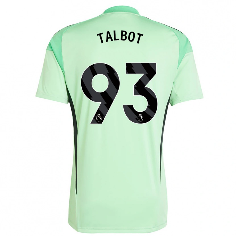 Danxen Criança Jack Talbot #93 Verde Claro Preto Camisola Guarda-Redes 2025/26 Camisa