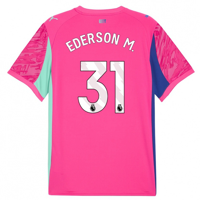Danxen Criança Ederson #31 Rosa Rosa Camisola Guarda-Redes 2025/26 Camisa