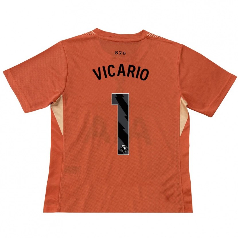 Danxen Criança Guglielmo Vicario #1 Laranja Preto Camisola Guarda-Redes 2025/26 Camisa