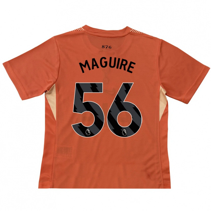 Danxen Criança Aaron Maguire #56 Laranja Preto Camisola Guarda-Redes 2025/26 Camisa