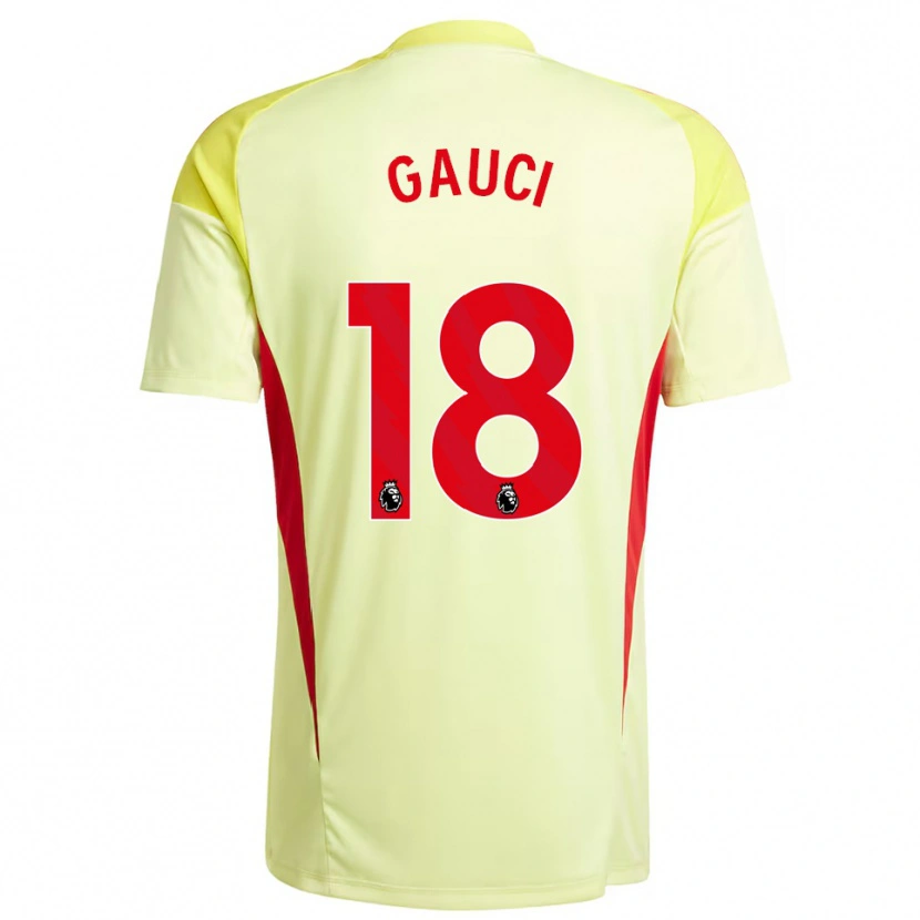 Danxen Criança Joe Gauci #18 Amarelo Claro Camisola Guarda-Redes 2025/26 Camisa
