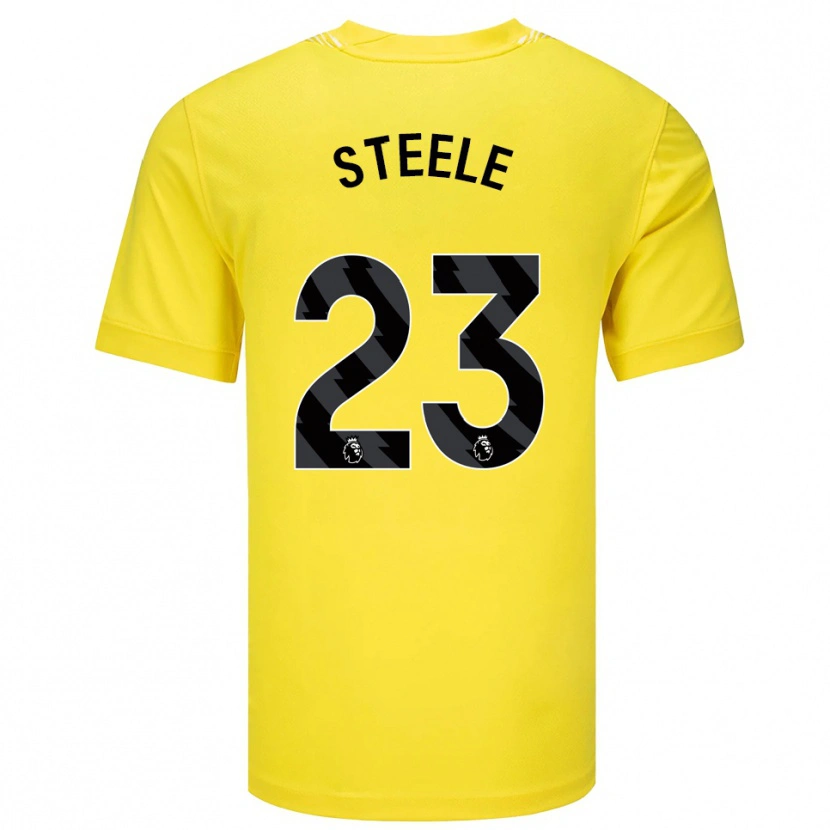 Danxen Criança Jason Steele #23 Amarelo Preto Camisola Guarda-Redes 2025/26 Camisa