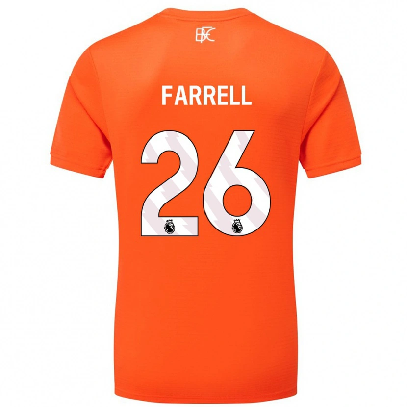 Danxen Criança Lucy Farrell #26 Laranja Branco Camisola Guarda-Redes 2025/26 Camisa