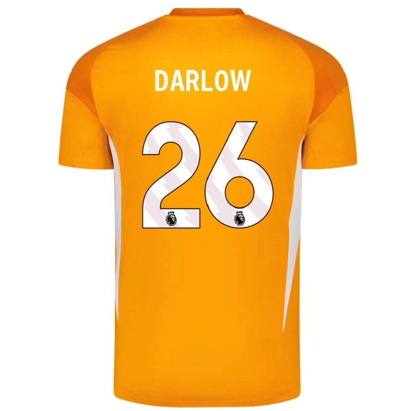Danxen Criança Karl Darlow #26 Laranja Branco Camisola Guarda-Redes 2025/26 Camisa