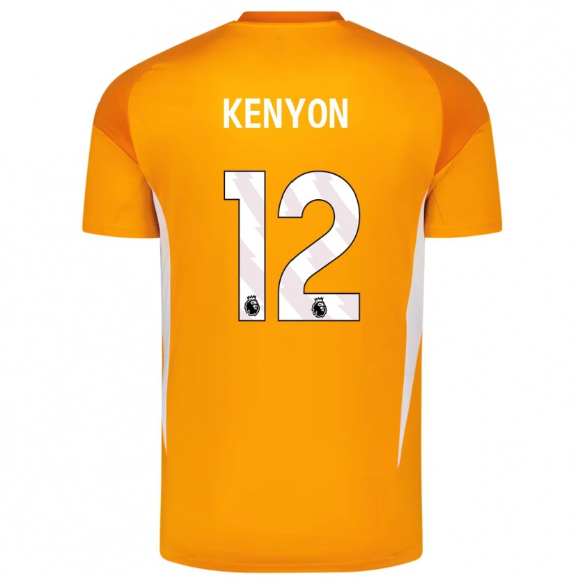 Danxen Criança George Kenyon #12 Laranja Branco Camisola Guarda-Redes 2025/26 Camisa