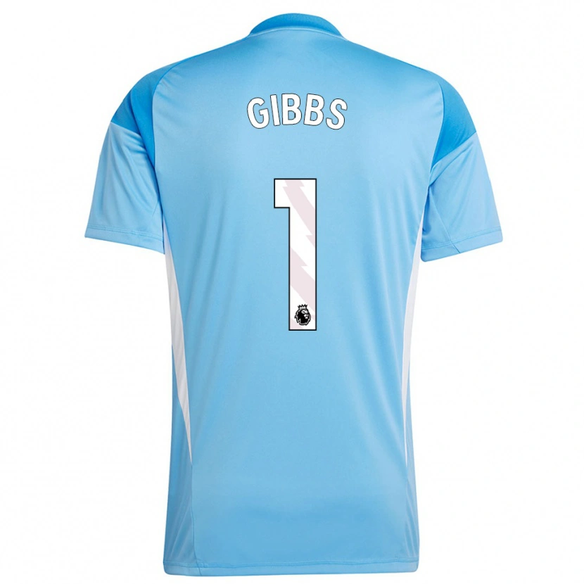 Danxen Criança Frankie Gibbs #1 Azul Branco Camisola Guarda-Redes 2025/26 Camisa