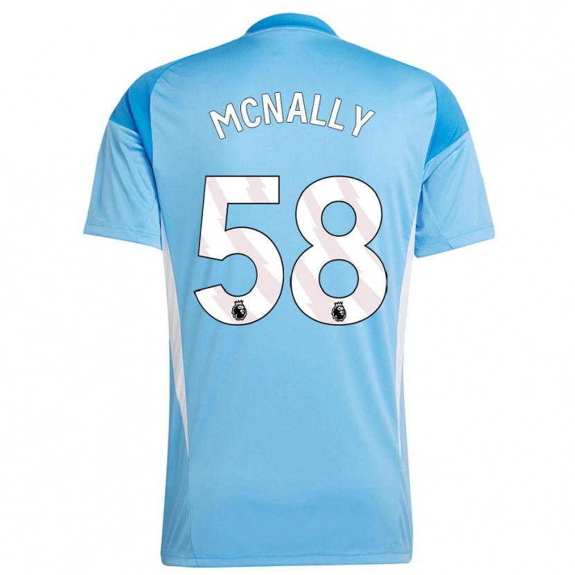 Danxen Criança Alfie McNally #58 Azul Branco Camisola Guarda-Redes 2025/26 Camisa