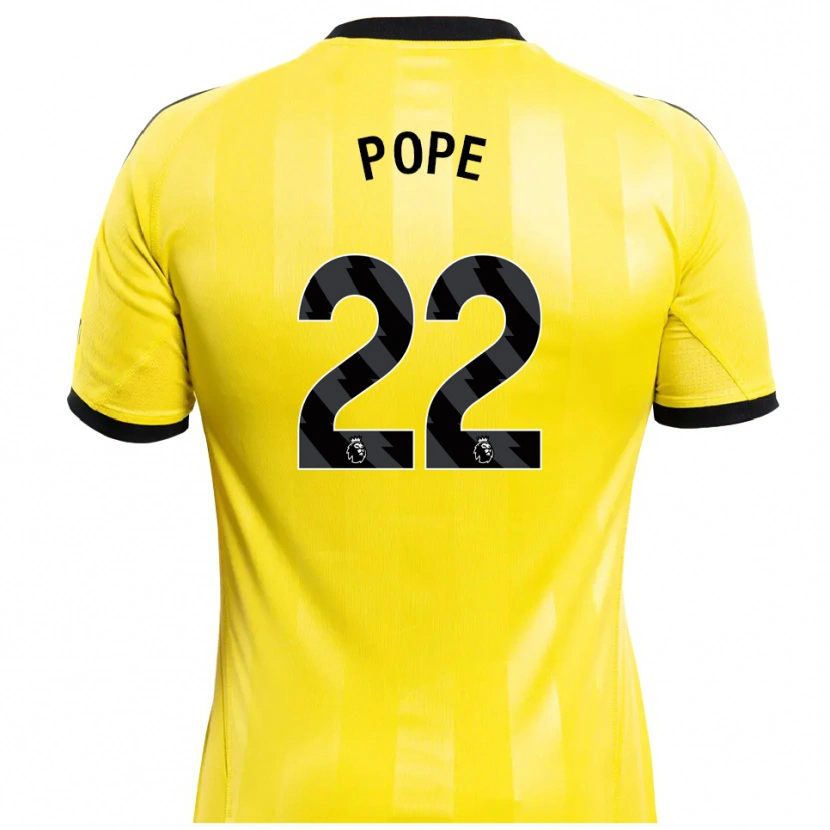 Danxen Criança Nick Pope #22 Amarelo Preto Camisola Guarda-Redes 2025/26 Camisa
