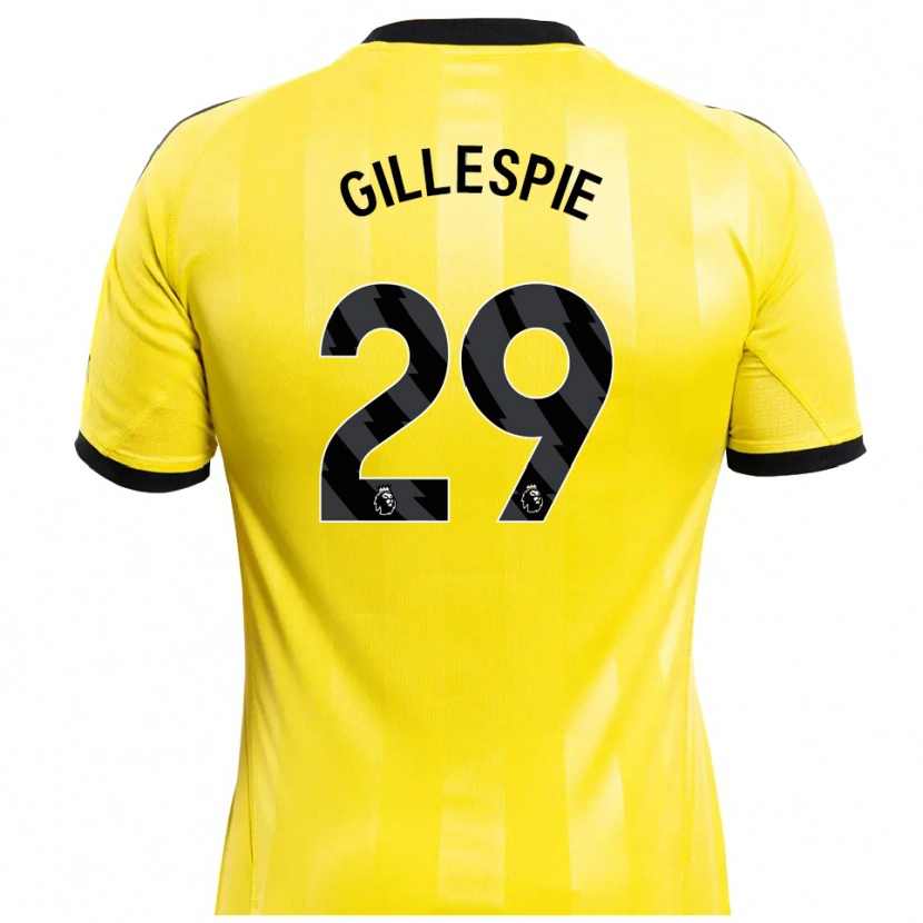 Danxen Criança Mark Gillespie #29 Amarelo Preto Camisola Guarda-Redes 2025/26 Camisa