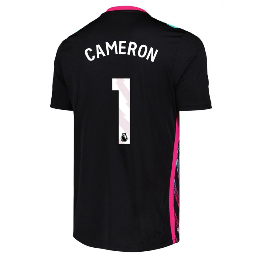 Danxen Criança Dan Cameron #1 Preto Branco Camisola Guarda-Redes 2025/26 Camisa