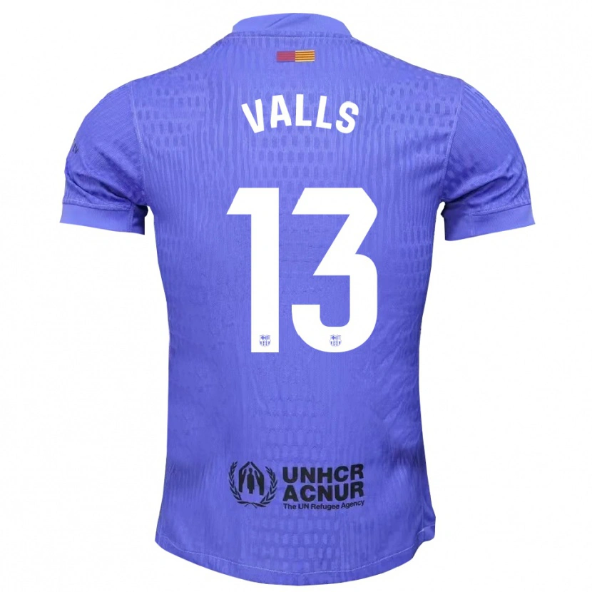 Danxen Criança Gerard Valls #13 Azul Preto Camisola Guarda-Redes 2025/26 Camisa