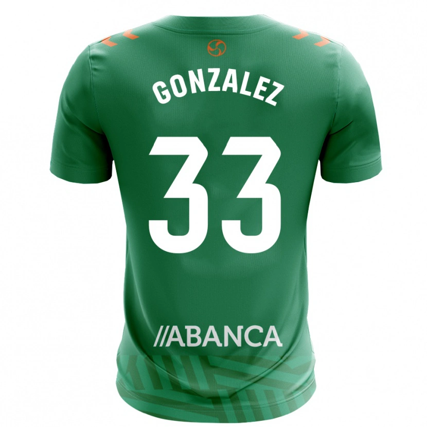 Danxen Criança Marcos González #33 Verde Branco Camisola Guarda-Redes 2025/26 Camisa