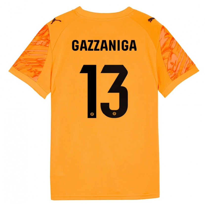 Danxen Criança Paulo Gazzaniga #13 Laranja Preto Camisola Guarda-Redes 2025/26 Camisa