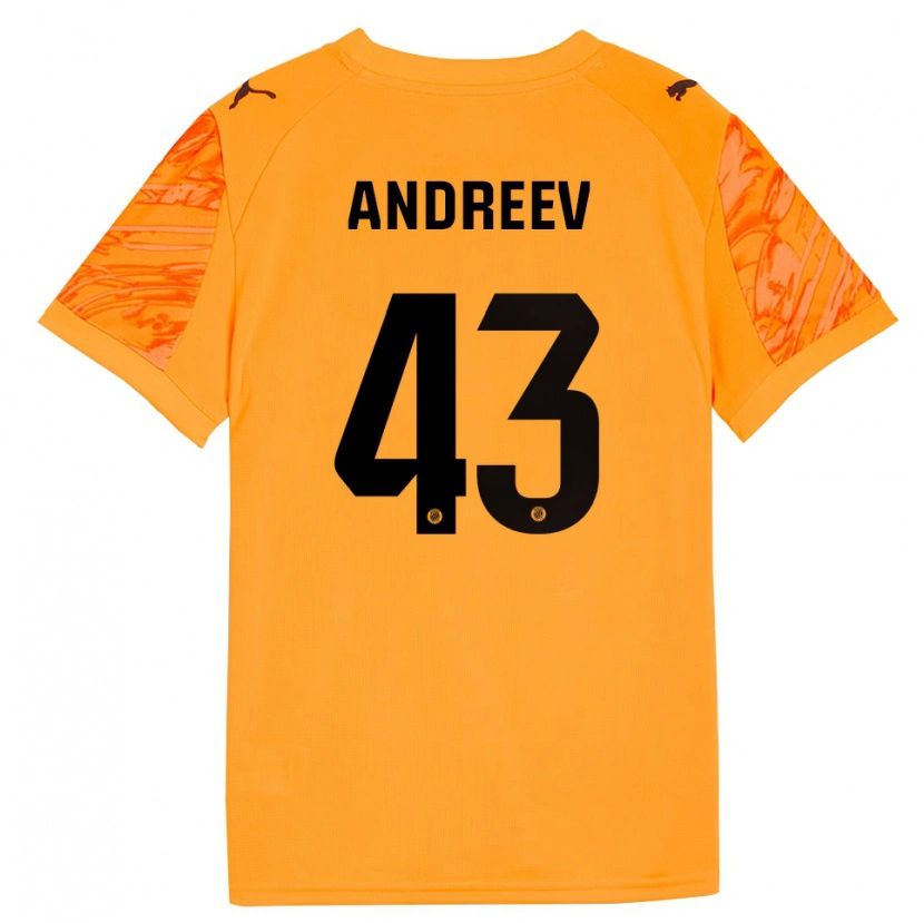 Danxen Criança Aleksandar Andreev #43 Laranja Preto Camisola Guarda-Redes 2025/26 Camisa