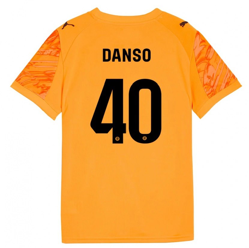Danxen Criança Jordi Danso #40 Laranja Preto Camisola Guarda-Redes 2025/26 Camisa
