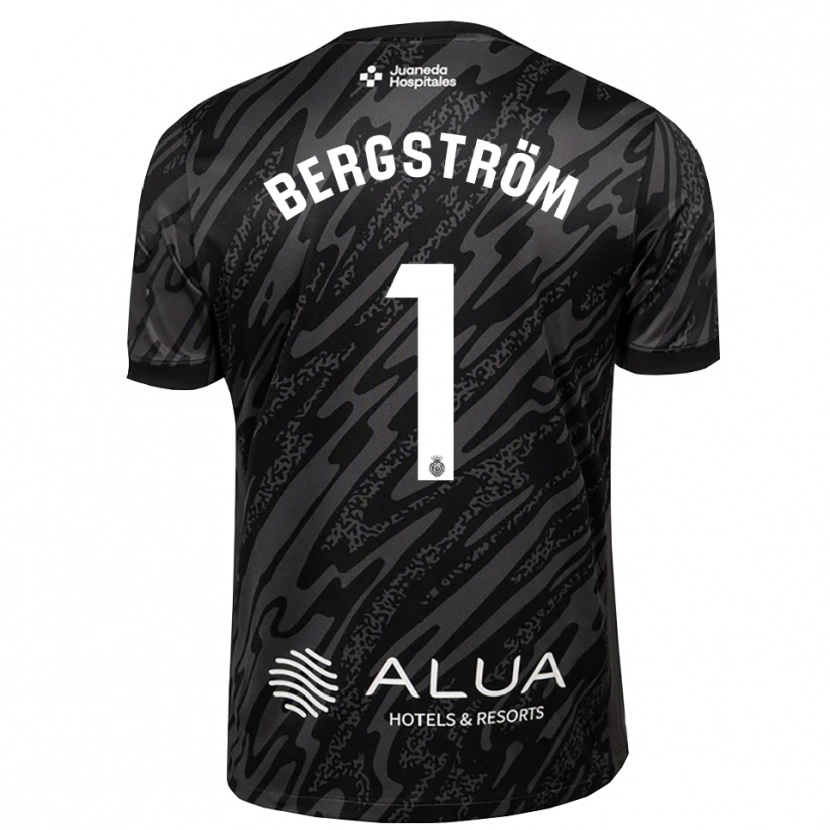Danxen Criança Lucas Bergström #1 Cinza Escuro Preto Camisola Guarda-Redes 2025/26 Camisa