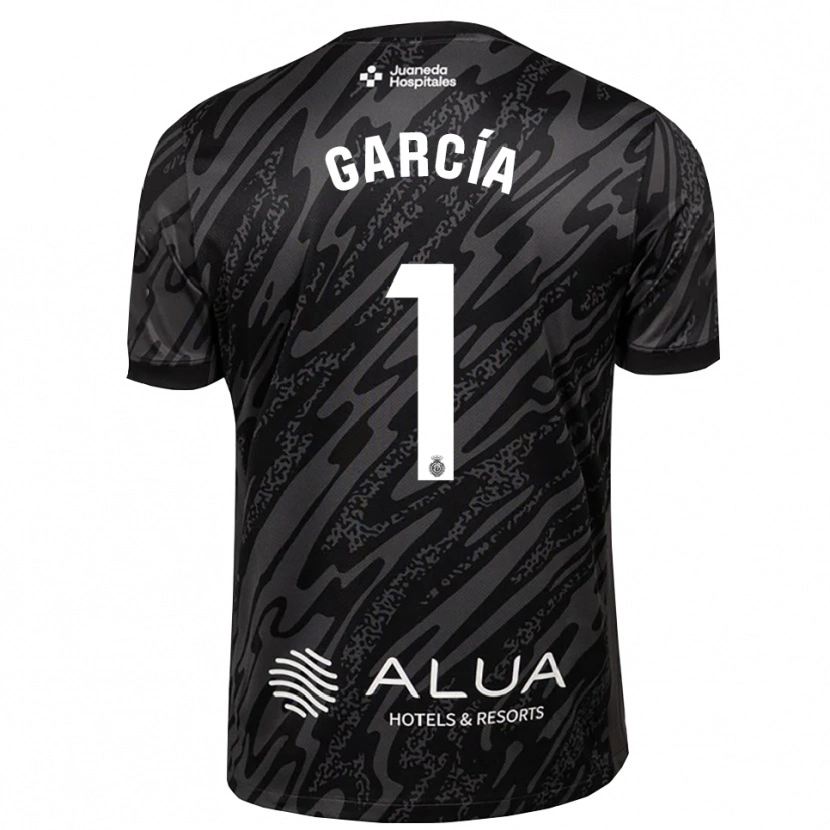 Danxen Criança Pere García #1 Cinza Escuro Preto Camisola Guarda-Redes 2025/26 Camisa