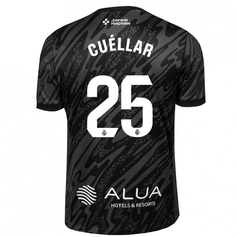 Danxen Criança Iván Cuéllar #25 Cinza Escuro Preto Camisola Guarda-Redes 2025/26 Camisa