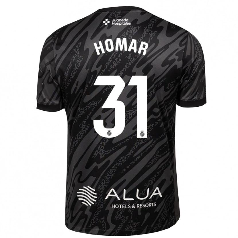 Danxen Criança Gaspar Homar #31 Cinza Escuro Preto Camisola Guarda-Redes 2025/26 Camisa