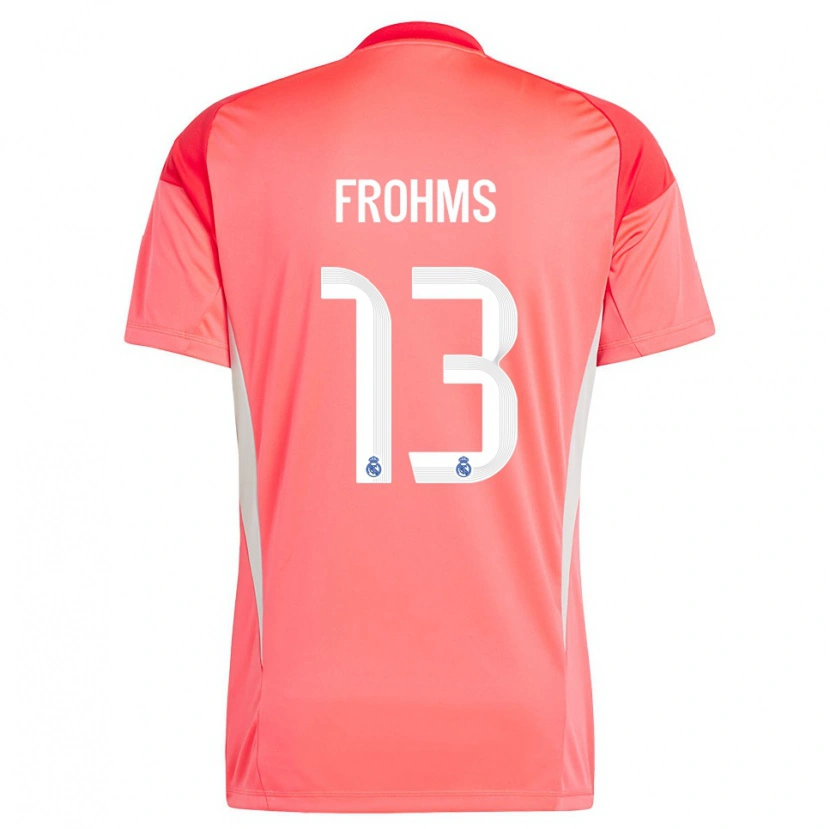 Danxen Criança Merle Frohms #13 Laranja Vermelho Branco Camisola Guarda-Redes 2025/26 Camisa