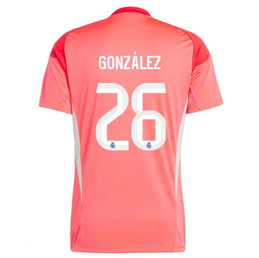Danxen Criança Fran González #26 Laranja Vermelho Branco Camisola Guarda-Redes 2025/26 Camisa