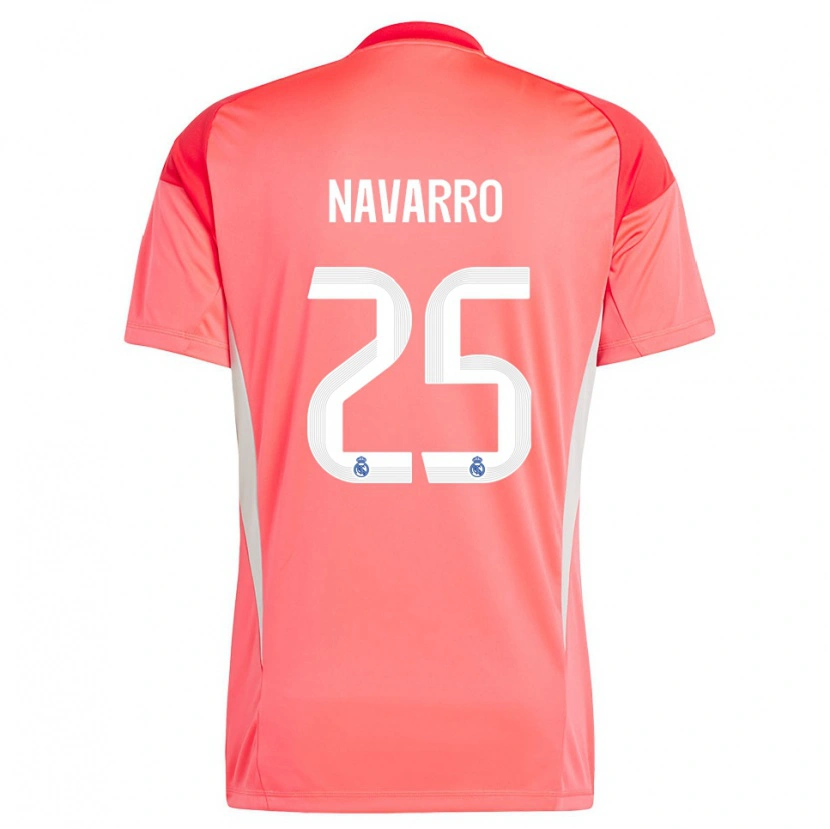 Danxen Criança Javier Navarro #25 Laranja Vermelho Branco Camisola Guarda-Redes 2025/26 Camisa