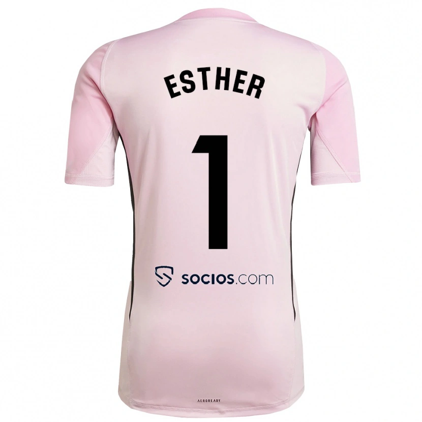 Danxen Criança Esther Sullastres Ayuso #1 Rosa Preto Camisola Guarda-Redes 2025/26 Camisa