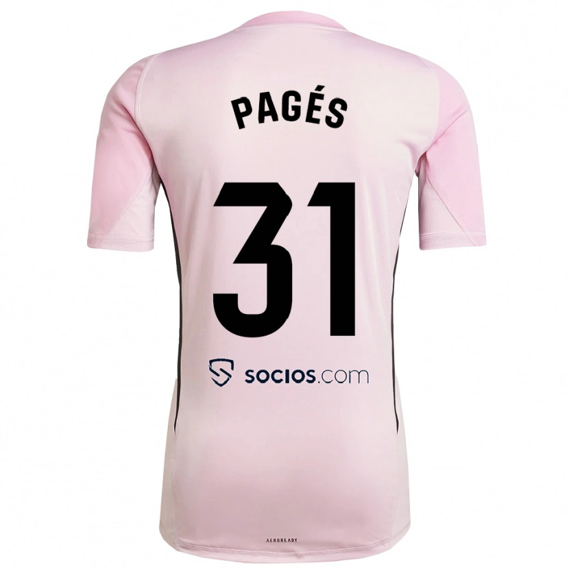 Danxen Criança Lukas Pagés #31 Rosa Preto Camisola Guarda-Redes 2025/26 Camisa
