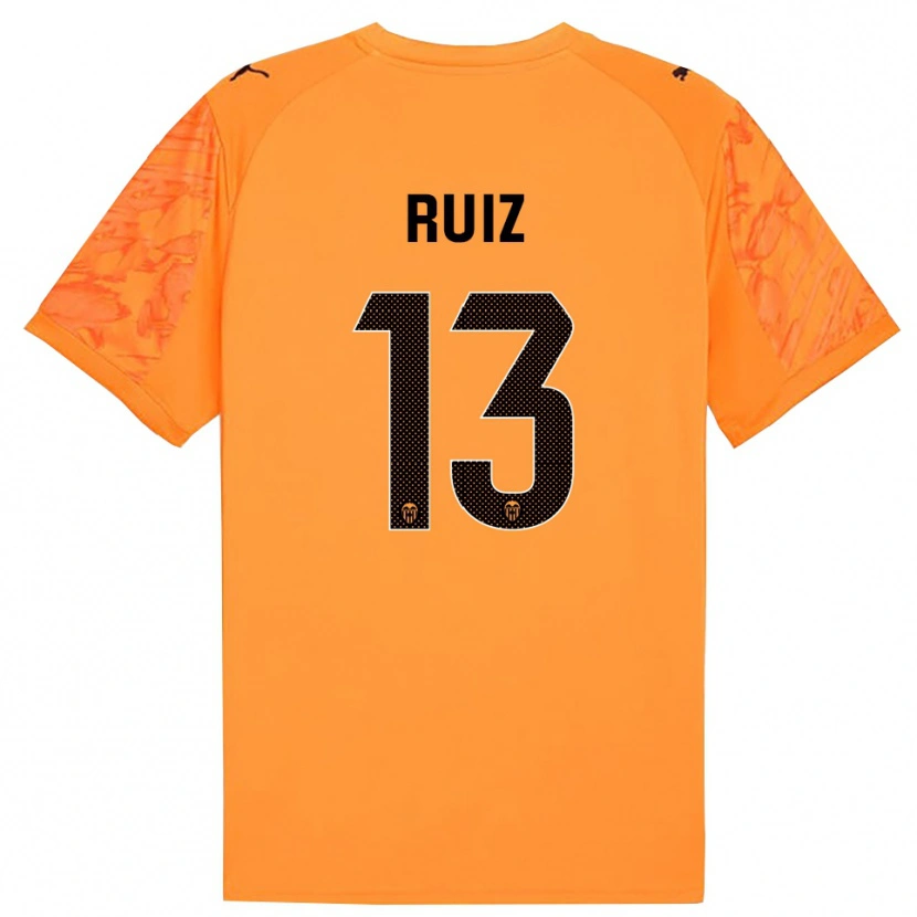 Danxen Criança Nil Ruiz #13 Laranja Preto Camisola Guarda-Redes 2025/26 Camisa