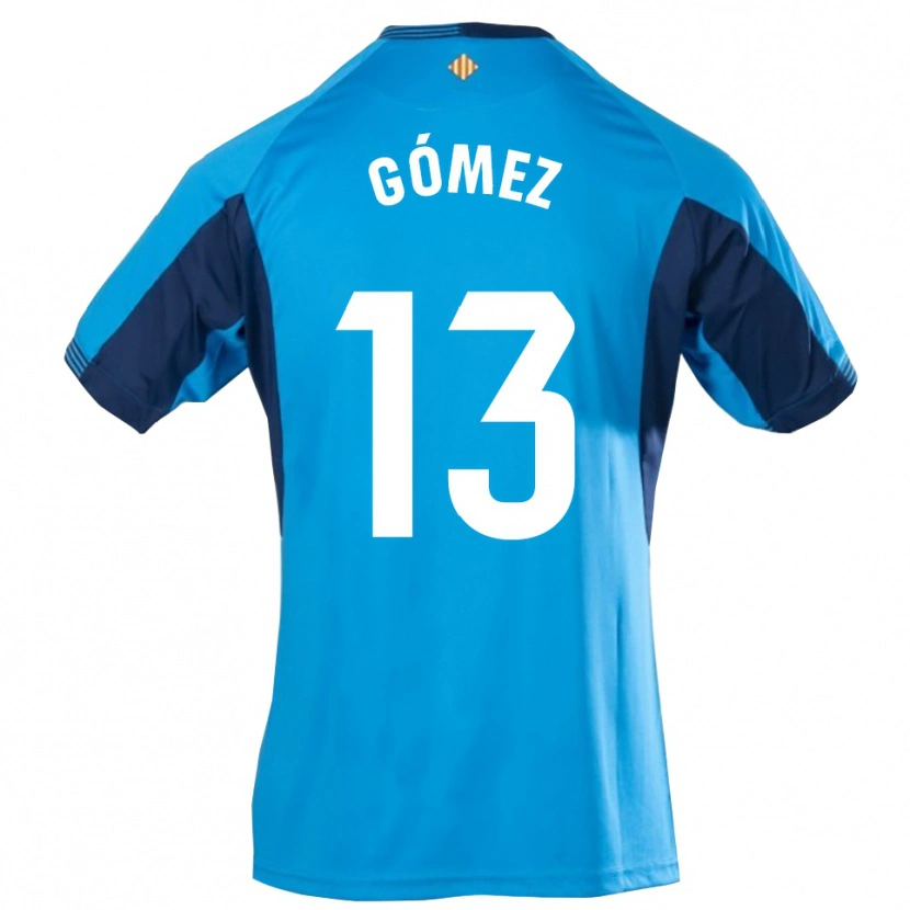 Danxen Criança Rubén Gómez #13 Azul Branco Camisola Guarda-Redes 2025/26 Camisa