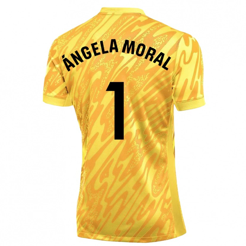 Danxen Criança Ángela Moral Ferrer #1 Amarelo Preto Camisola Guarda-Redes 2025/26 Camisa
