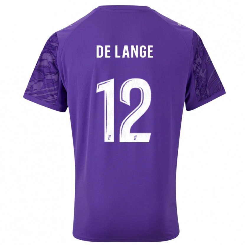 Danxen Criança Jeffrey de Lange #12 Roxo Branco Camisola Guarda-Redes 2025/26 Camisa