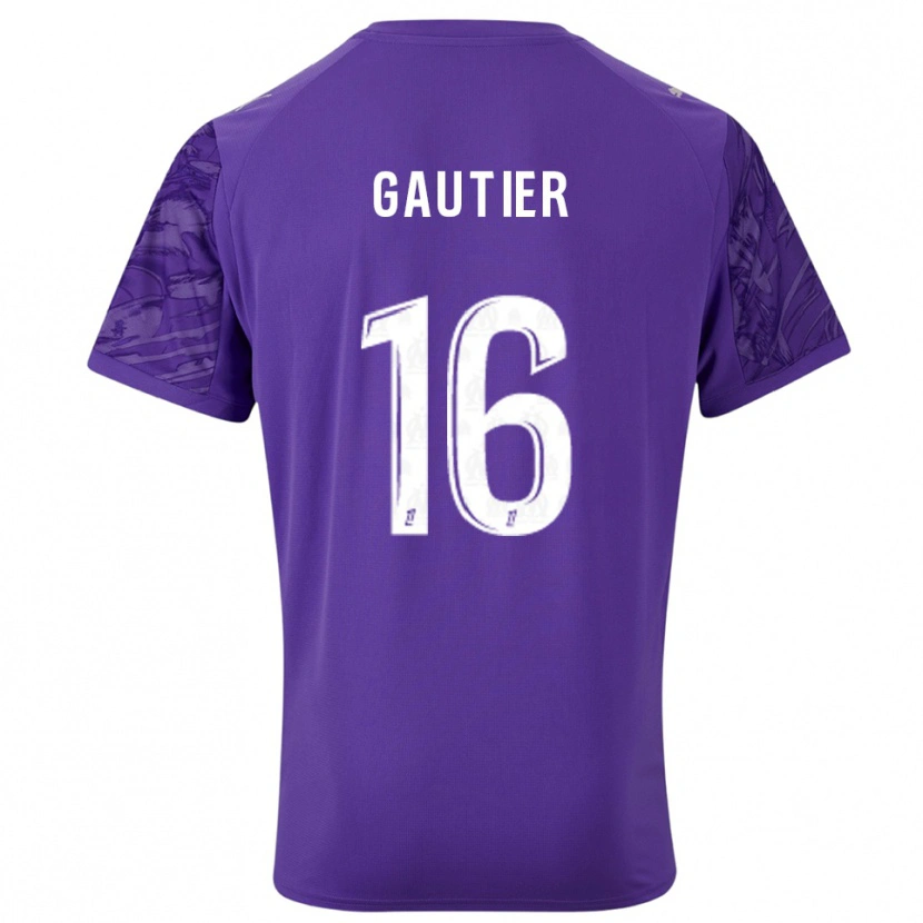 Danxen Criança Elisa Gautier #16 Roxo Branco Camisola Guarda-Redes 2025/26 Camisa