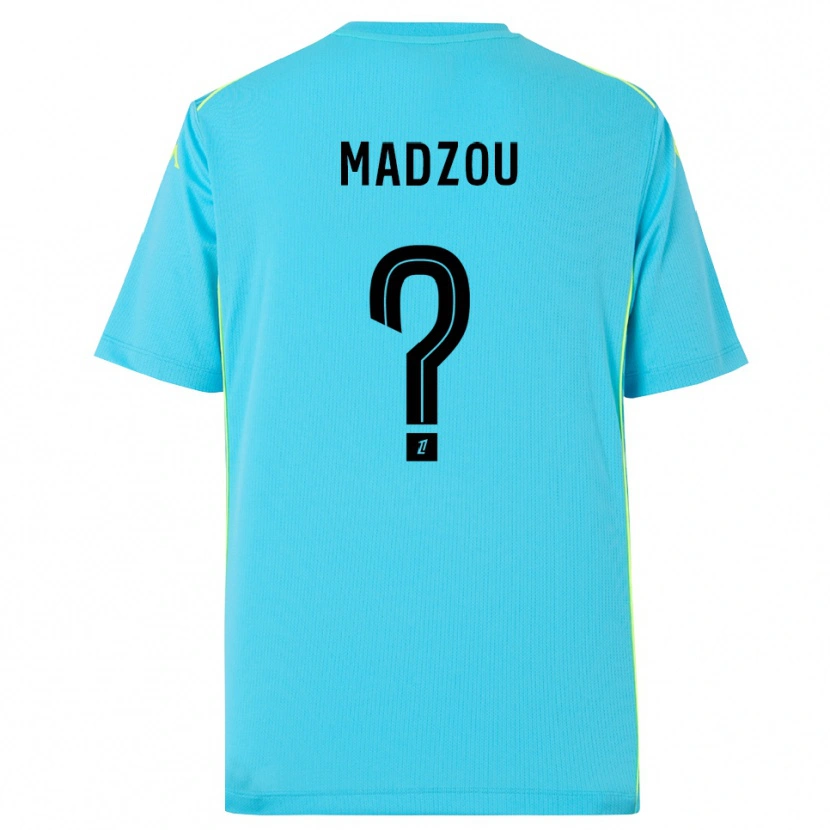 Danxen Criança Djibril Madzou #0 Azul Céu Preto Camisola Guarda-Redes 2025/26 Camisa