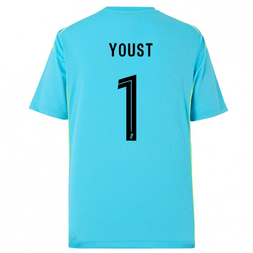 Danxen Criança Matys Youst #1 Azul Céu Preto Camisola Guarda-Redes 2025/26 Camisa