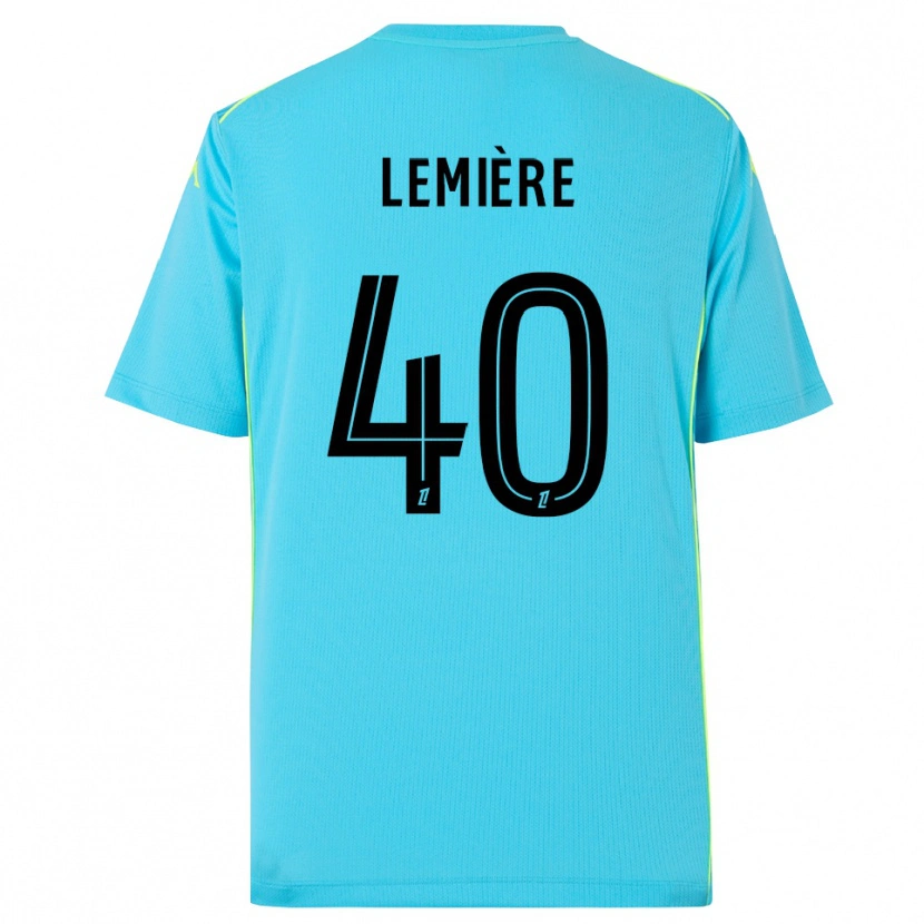 Danxen Criança Pauline Lemière #40 Azul Céu Preto Camisola Guarda-Redes 2025/26 Camisa