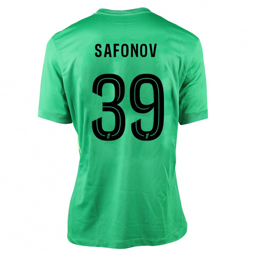 Danxen Criança Matvey Safonov #39 Verde Preto Camisola Guarda-Redes 2025/26 Camisa