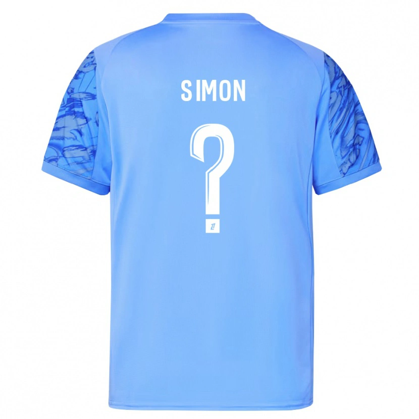 Danxen Criança Jules Simon #0 Azul Branco Camisola Guarda-Redes 2025/26 Camisa