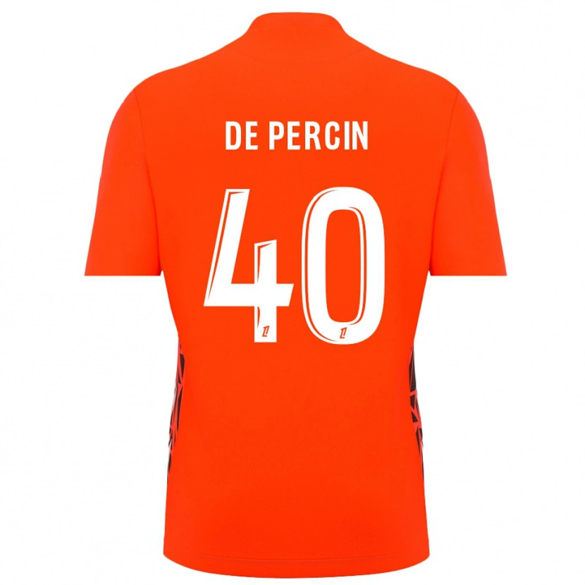 Danxen Criança Théo De Percin #40 Branco Laranja Camisola Guarda-Redes 2025/26 Camisa