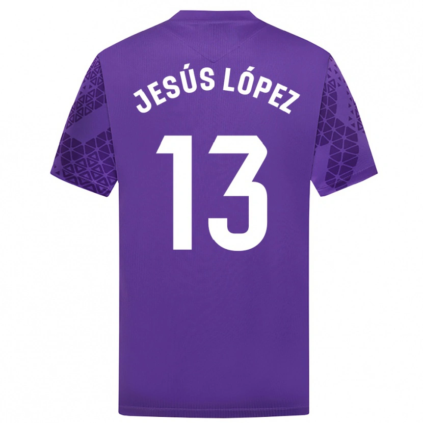 Danxen Criança Jesús López #13 Roxo Branco Camisola Guarda-Redes 2025/26 Camisa
